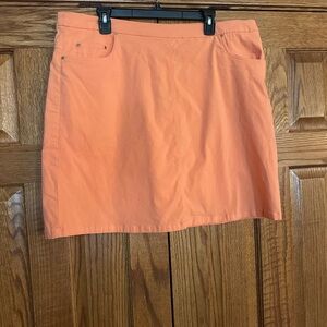 Hearts of Palm Orange Mini Skirt Casual Resort Wear
